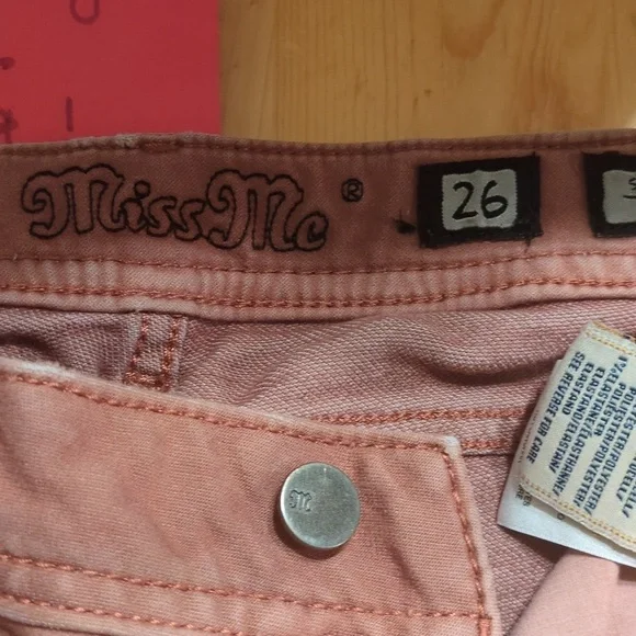 Miss Me Dusty Rose Signature Skinny Jeans - Low Rise Size 26 - Picture 12 of 15